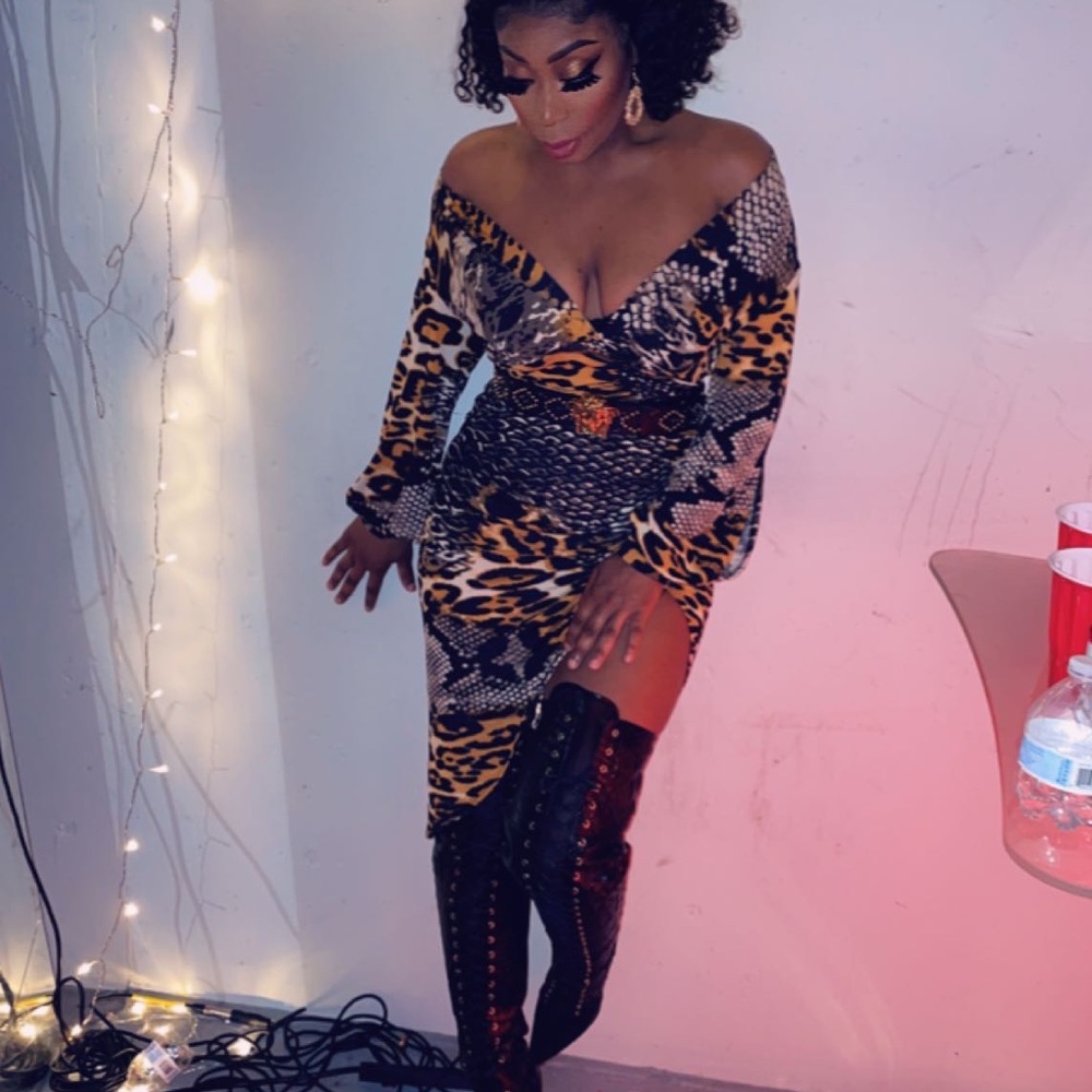 Animal print dress
